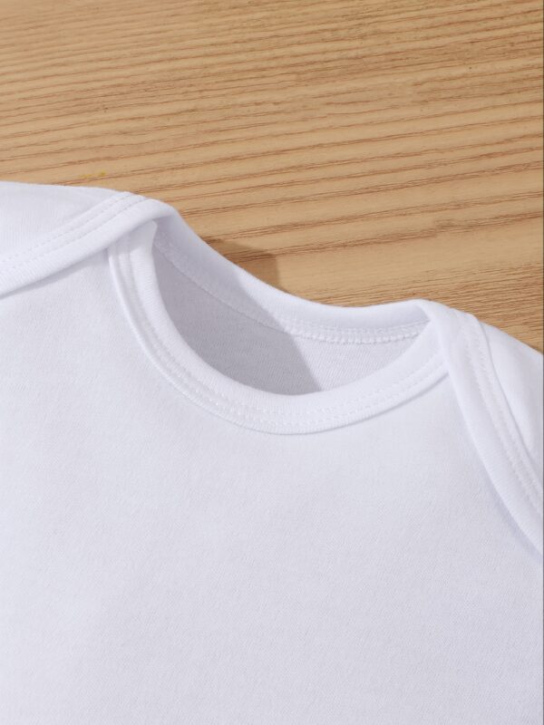Body para Niños con Foto y Texto Personalizado - Pelele de Cuello Redondo Suave al 100% Poliéster, Regalo Personalizado para Cumpleaños, Anuncios, Baby Shower - Lavado a Mano/Limpieza en Seco, Ropa Infantil para Todas las Estaciones, Diseño Personalizado sobre Lienzo Blanco | Material Fácil de Cuidar, Ideal para Exteriores - Image 7