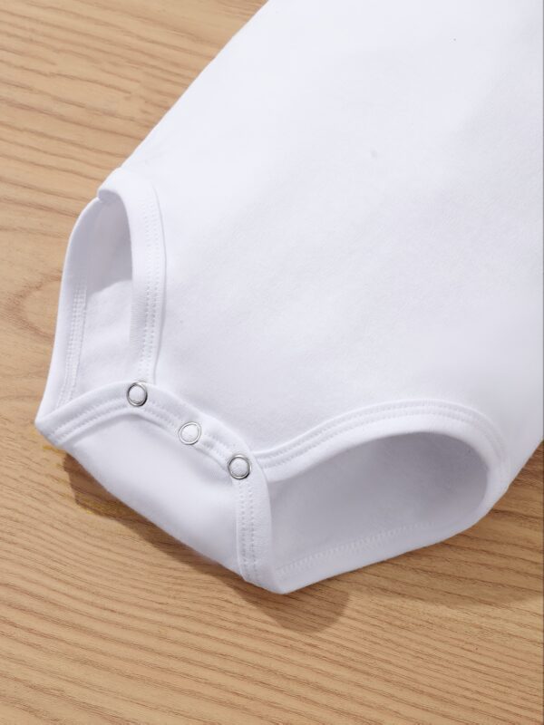 Body para Niños con Foto y Texto Personalizado - Pelele de Cuello Redondo Suave al 100% Poliéster, Regalo Personalizado para Cumpleaños, Anuncios, Baby Shower - Lavado a Mano/Limpieza en Seco, Ropa Infantil para Todas las Estaciones, Diseño Personalizado sobre Lienzo Blanco | Material Fácil de Cuidar, Ideal para Exteriores - Image 9