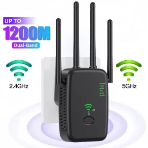 1200Mbps Wireless WiFi Repeater Wifi Signal Booster Dual-Band 2.4G 5G WiFi Extender 802.11ac Gigabit WiFi Amplifier WPS Router